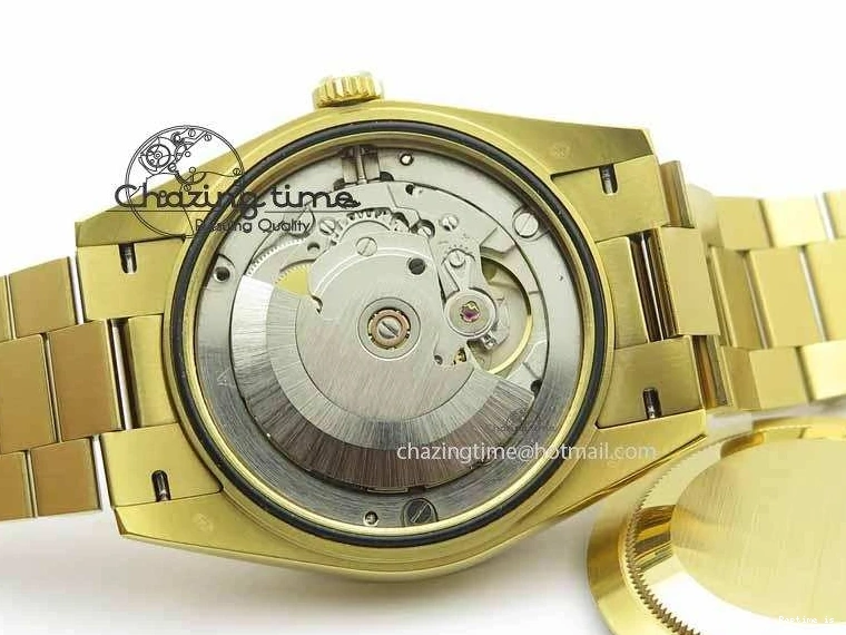 0106 Day Date 40mm YG BP Maker Best Edition Black Dial Diamond Bezel On YG Bracelet A Soft 3681